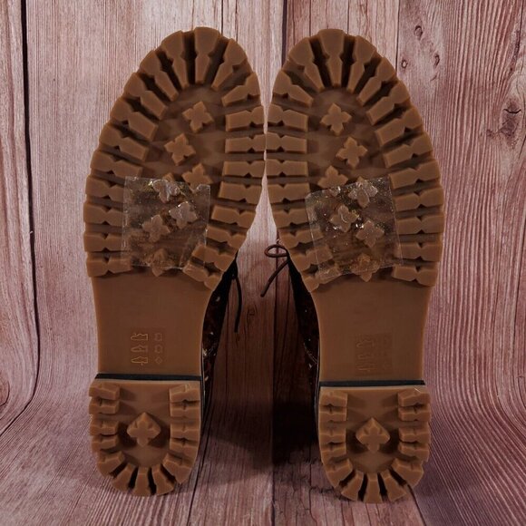 Madewell Womens Size 9 The Wren Boots Painted Leopard Calf Hair Lace Up MA484 - Picture 14 of 16